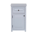 Alaterre Furniture Dorset 17"W x 29"H Floor Bath Storage Cabinet with Drawer and Door ANVA76WH